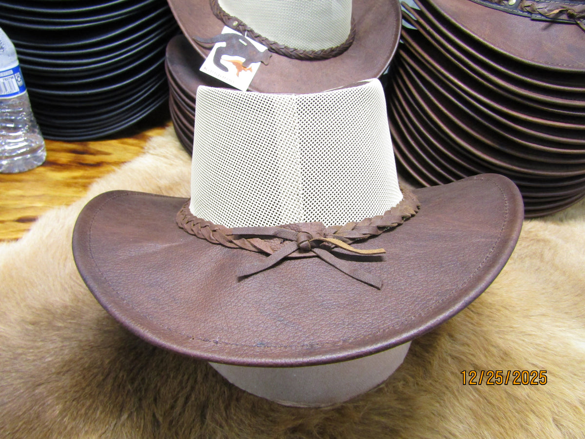 Walkabout Aussie Kangaroo Leather Hat - Australian Bush Hat  display picture 2
