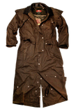 Long Australian Riding Coat, Waterproof Oilcloth Duster Converts to 3/4 Coat - The Walkabout Company