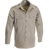 Ruggedwear Maun Long Sleeve Safari Shirt. Stone & Olive 6.5 oz We are proudly South African - The Walkabout Company