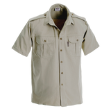 Ruggedwear Maun short sleeve safari shirt stone & olive 6.5 oz. proudly South African