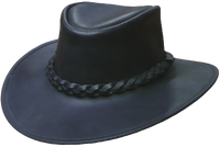 Australian Premium Leather Hat. Traditional Style from Down Under, Soft & Crushable - The Walkabout Company
