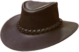 Australian Premium Leather Hat. Traditional Style from Down Under, Soft & Crushable - The Walkabout Company