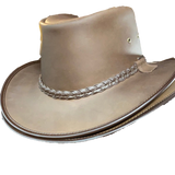 Full Grain Premium Buffalo Leather Hat Made in USA - The Walkabout Company