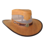 Tuscon Custom Shotgun / Lizard band Buffalo Leather Hat - The Walkabout Company