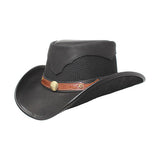 Colorado Premium Coin / Lizard band Buffalo Leather Hat - The Walkabout Company
