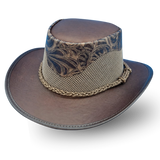 CUSTOM ITALIAN LEATHER / KANGAROO BAND HAT