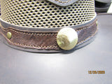 Colorado Mesh Leather Hat — Lizard Band, Made in USA