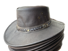 AUSSIE KANGAROO LEATHER HAT- BRN / CHIN STRAP