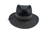 CRUSHABLE WOOL FELT FEDORA BLACK