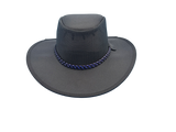 Ladies' Canvas Mesh Hat — Purple/Black Cross Band.