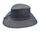 Ladies' Canvas Mesh Hat — Purple/Black Cross Band.