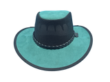 Suede Leather Mesh Fashion Hat - Turquois ONLY ONE AVAILABLE FIRST COME!