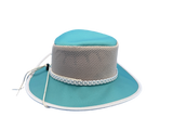 db Ladies' Teal Canvas/ Mesh Hat with Silver/White Cross Band - The Walkabout Company