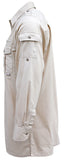 Left side view of the Walkabout Foxfire long sleeve safari shirt