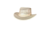 Soakable mesh safari hat in clay, three-quarter view