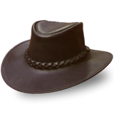 AUSTRALIAN TRADITIONAL LEATHER HAT. OVERLANDER CLOSE OUT PRICE - The Walkabout Company