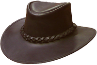 AUSTRALIAN OVERLANDER WALKABOUT LEATHER AIRSHOW HAT - The Walkabout Company