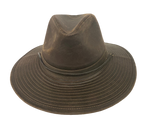 Water-resistant waxed cotton safari hat from Dorfman Pacific, alternate view