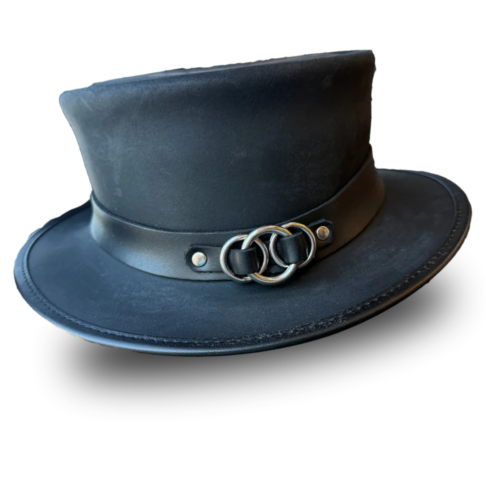 Australian walkabout leather hat stormy blue M Brumby Shapeable Leather Hat in Tobacco – Kakadu Traders US main image 2
