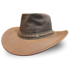 AUSSIE KANGAROO LEATHER HAT NEW 2026 BLACK & RUST