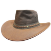 AUSSIE KANGAROO LEATHER HAT NEW 2026 BLACK & RUST
