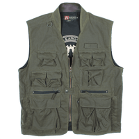 Traveler Multi Pocket Vest , Travel, MicroWax Oilcloth Canvas  12 oz. Small - 5XL - The Walkabout Company