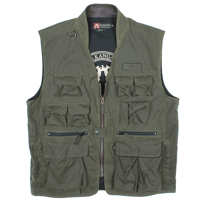Traveller Multi-Pocket Vest in Olive Olive / XXL