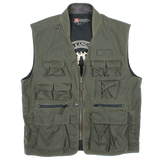 Traveler Multi Pocket Vest , Travel, MicroWax Oilcloth Canvas  12 oz. Small - 5XL - The Walkabout Company