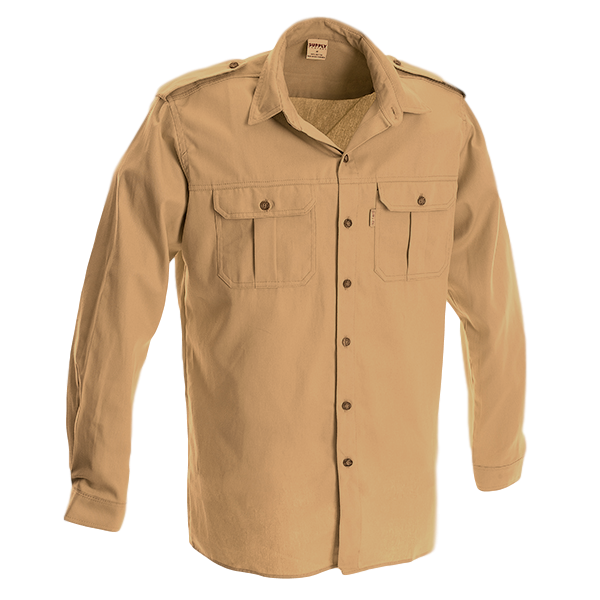 ruggedwear long sleeve khaki eland rangers safari shirt 7.5oz proudly South African