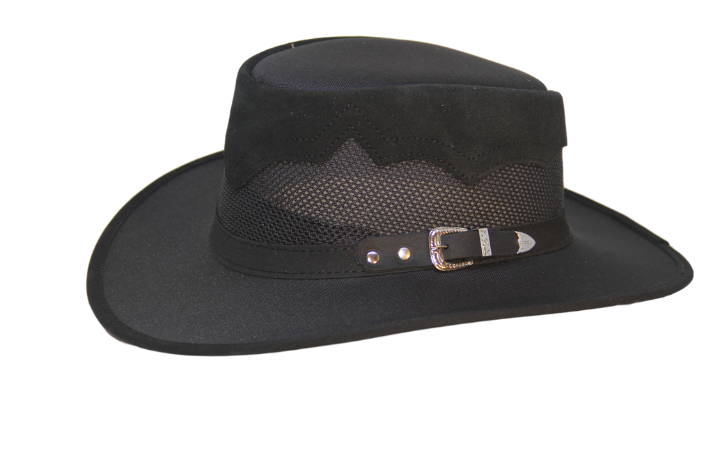 Stampede Canvas by Walkabout. Leather Trim/Buckle. Canvas Brim & Crown - The Walkabout Company