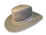 Solid Woven Brim Canvas Cool Mesh Hat, Lightweight  Made in USA. With CHIN Strap - The Walkabout Company