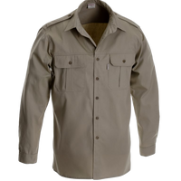 Ruggedwear Maun Long Sleeve Safari Shirt. Stone & Olive 6.5 oz We are proudly South African - The Walkabout Company