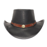 Full Grain Leather Hat. 100% Made in USA Custom Lizard band - The Walkabout Company