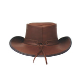 Full Grain Leather Hat. 100% Made in USA Custom Lizard band - The Walkabout Company